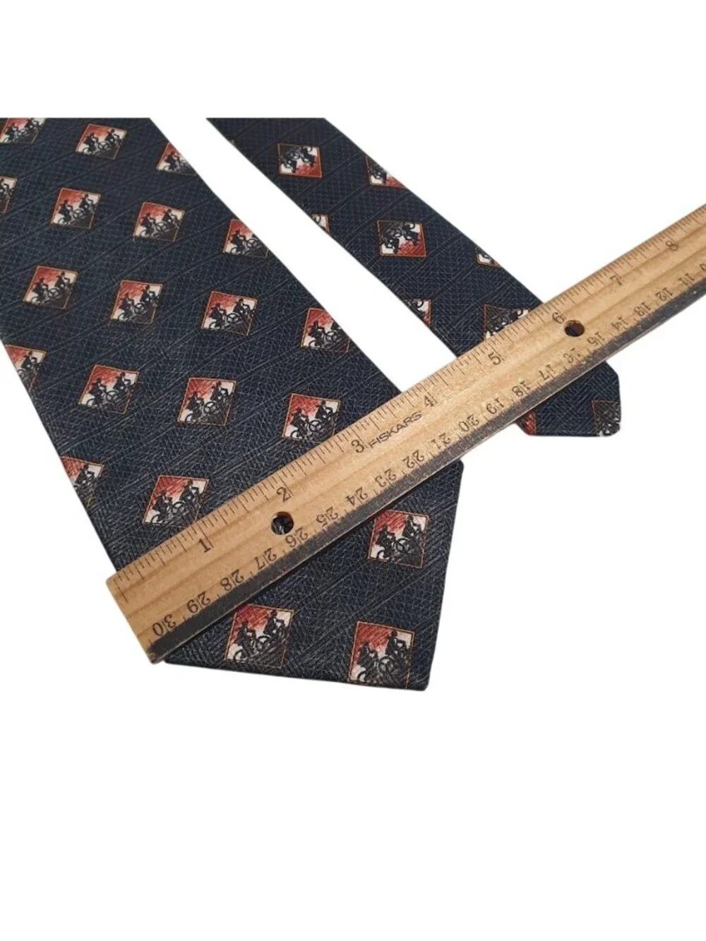 SLIC Neckwear Mens Black Brown Cyclist Biking Tie Polyester Formal Office Sport